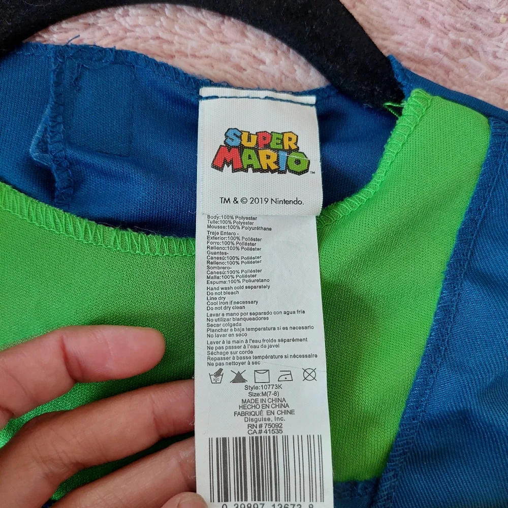 Super Mario Brothers‎ Luigi Costume Size 7-8